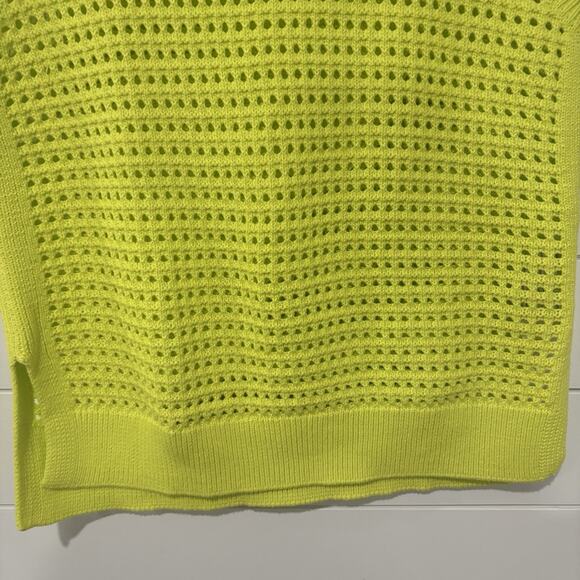 Varley | Tank Sweater Open Knit Darin Longline Yellow Cotton Year Round- Medium - Picture 3 of 9
